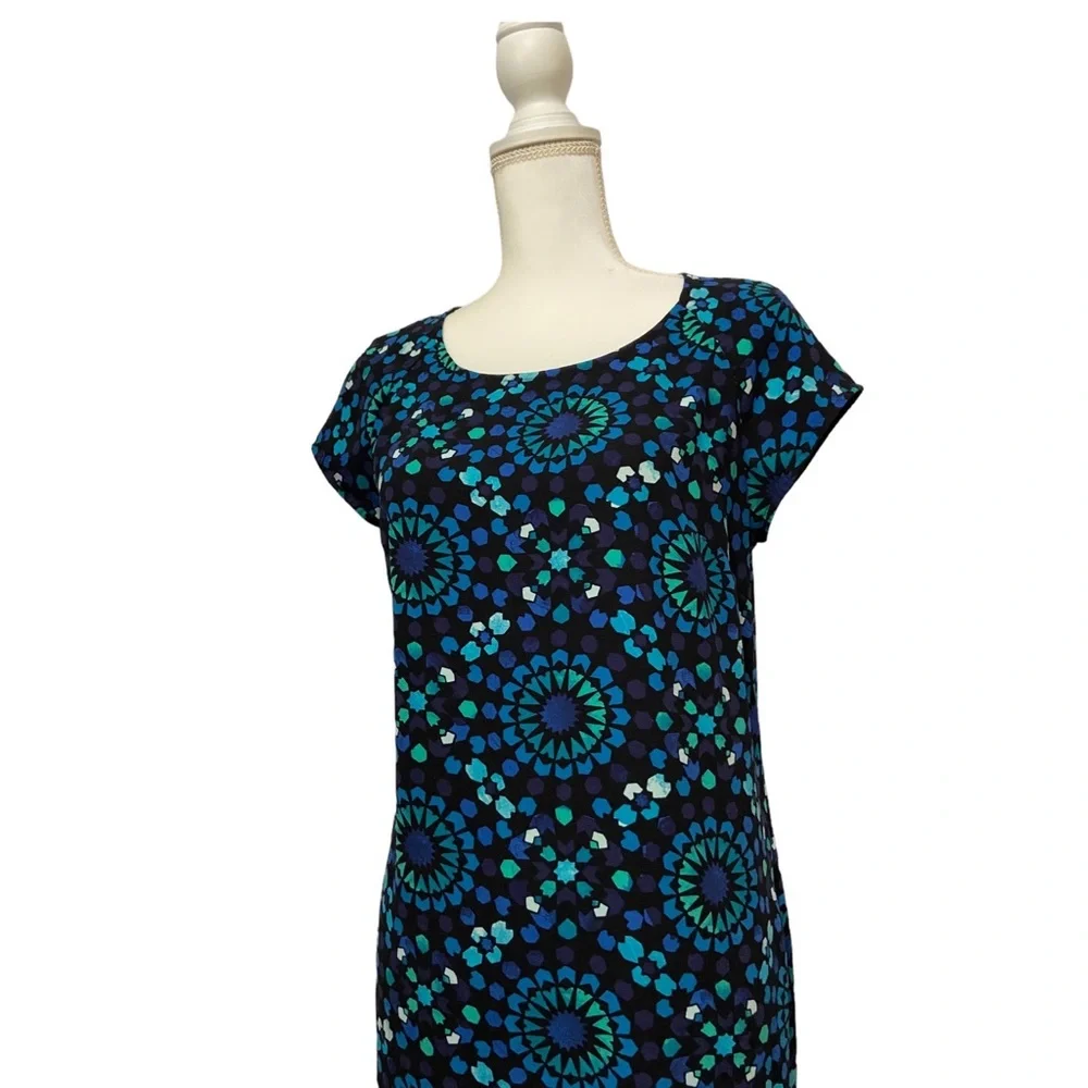 Merona Medallion Dress Womens Medium Casual Short Sleeve Dress